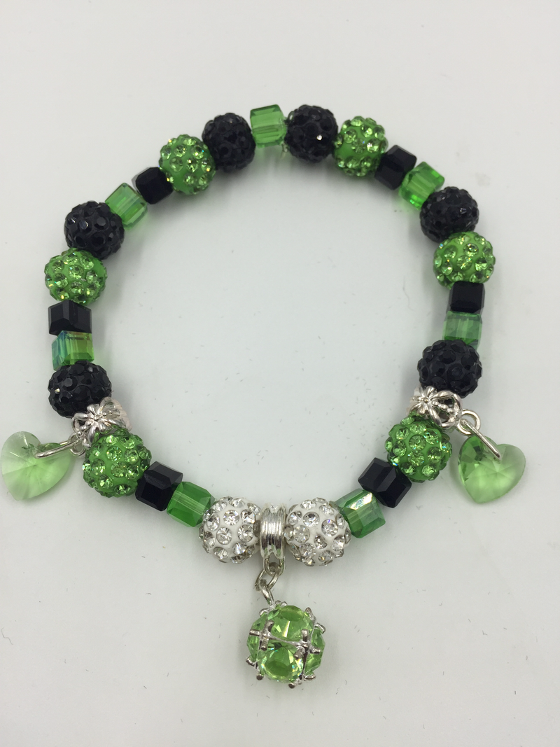 Peridot & Black Bracelet